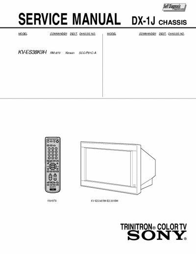 Sony KV-ES34K9H, KV-ES38K9H Service Manual Tv Color Trinitron [commander RM-970] - Part 1/4 - pag. 114